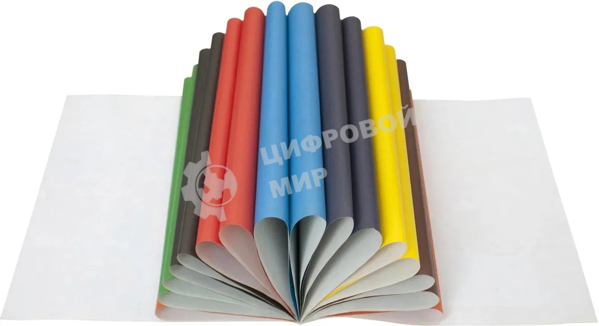 Бумага цветная Silwerhof одност. 16л. 8цв. A4 Монстрики 50г/м2 обл.бум.офсет скрепка