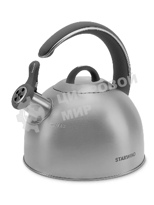 Чайник для плиты Starwind Chef Family 2.8 л, серебристый, металлический (SW-CH1106)