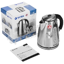 Чайник Vitek VT-7030 ST стальной, 2200 Вт, 1,7 л