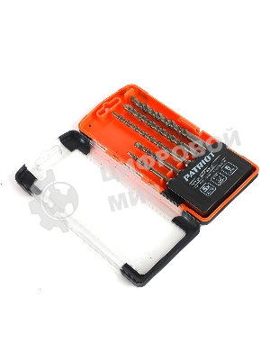 Набор буров PATRIOT SDS Plus, 5 шт: 5x110 мм, 6x110 мм, 6x160 мм, 8x160 мм, 10x160 мм в боксе