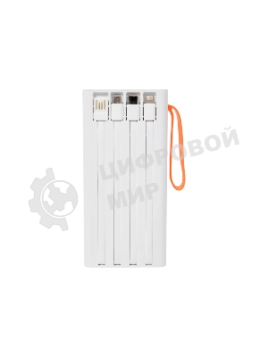 Портативный аккумулятор More choice (4620202550552) PB22-20 с кабелем 2USB 2.1A - 20000mAh белый