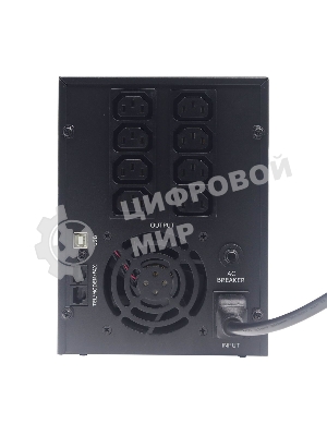 Источник бесперебойного питания (ИБП) Raskat HIL-3000VA (3000VA, 1800Вт, 8xIEC320, LCD, USB type-B, 2xRJ-45)