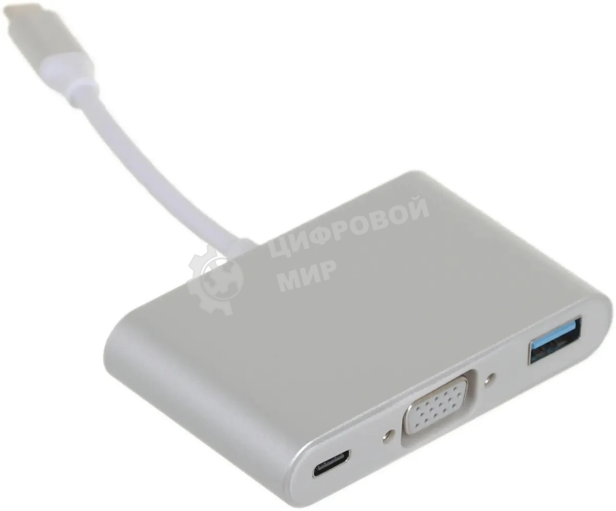 Разветвитель USB-C Palmexx 1порт. серебристый (PX/HUB-057)