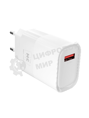 Сетевое зарядное устройство MORE CHOICE (4620202553423) NC09m 1USB 3.0A QC3.0 15W, белый