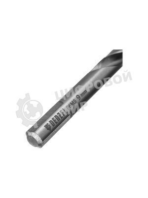 Сверло спиральное по металлу Denzel 9 x 125мм, Р6М5, Golden Tip