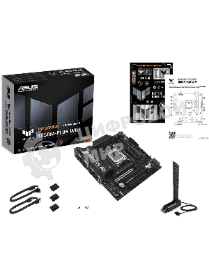 Материнская плата ASUS TUF GAMING B850M-PLUS WIFI, AM5, AMD B850, 4xDDR5, 4xSATA, 3xM.2, 1xPCIe 4.0 x16, 1xHDMI, 1xDP, 1x 2.5Gb LAN, 1xUSB-C 20Gbps, 3xUSB-A 10Gbps, 4xUSB-A 5Gbps, 4xUSB-A 2.0, 7.1, micro-ATX