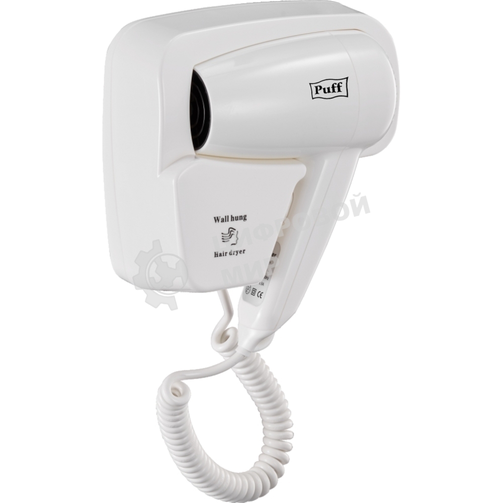 Фен Puff 1200 белый, 1200 Вт