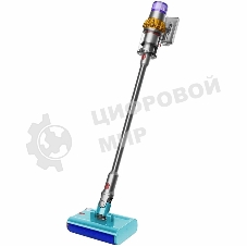 Пылесос вертикальный Dyson V15S SV47 Submarine Vac UK желтый/никель, питание от аккумулятора, 240 Вт, уборка влажная/сухая, пылесборник 0.75 л