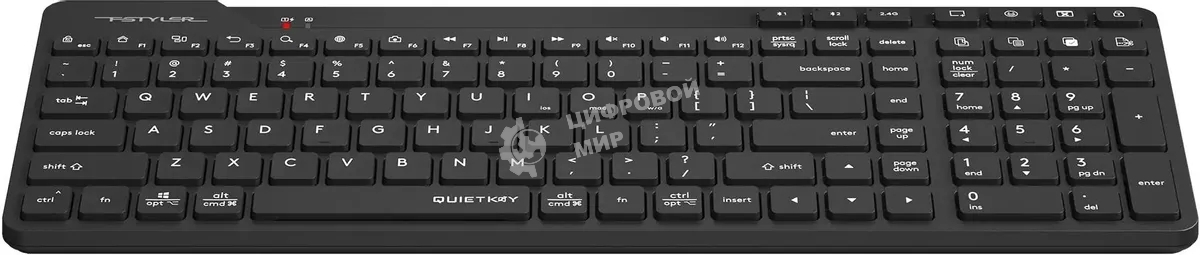 Клавиатура A4Tech FBK27C AS беспроводная, Bluetooth, радиоканал, чёрный