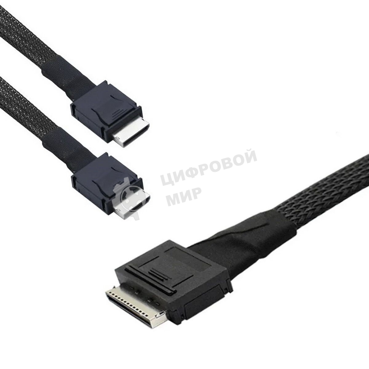 Кабель Amphenol RML80-0249/RML42-0249 Cable OcuLink SFF8611 8i to 2x SFF8611 4i, length= 80 см, OEM