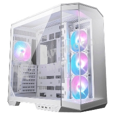 Компьютерный корпус MSI MAG Pano 100R PZ WHITE, Mid Tower, ATX, 2xUSB 3.2 Gen 1, 1xUSB 3.2 Gen2 Type-C, 3x120мм ARGb Reverse Blade Fan, 1x120мм ARGb Fan, ARGb+PWM Control Board,Tempered Glass Window, Brown Box