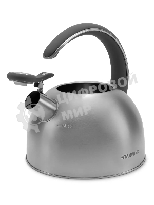 Чайник для плиты Starwind Chef Family 2.8 л, серебристый, металлический (SW-CH1106)