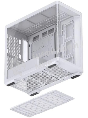 Корпус без блока питания JONSBO D300, Mini-Tower, TG, no fan, 2xUSB-A 3.2 + 1xUSB-C 3.2, mATX, mITX White