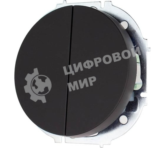 Выключатель 2-кл. СП OSEN 10А IP20 механизм черный бархат LEZARD 743-4288-101