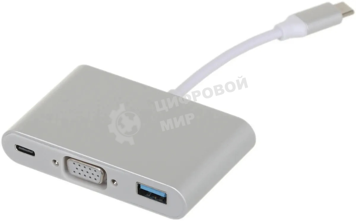 Разветвитель USB-C Palmexx 1порт. серебристый (PX/HUB-057)