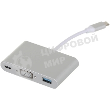 Разветвитель USB-C Palmexx 1порт. серебристый (PX/HUB-057)