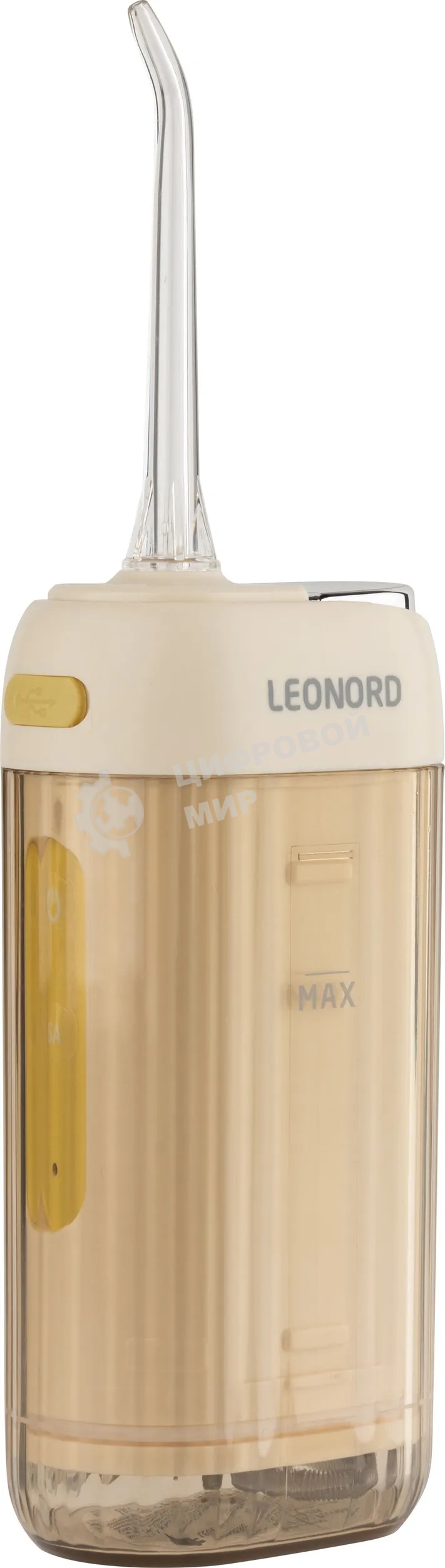 Ирригатор Leonord LE-12992 бежевый, от аккумулятора, 200 мл, 4 режима