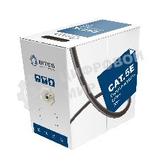 Кабель витая пара UTP 5bites US6575-305A, бухта 305м, Cat.6, 4 пары, одножильный, 23awg, 4X2X1/0.50, CCA/PVC/BLUE