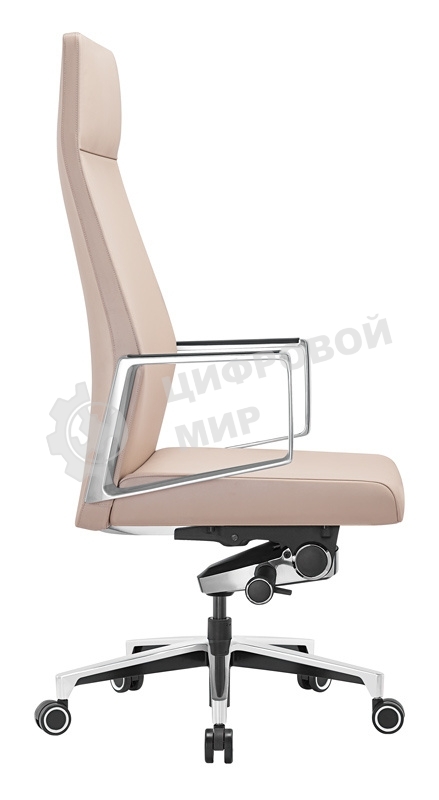 Кресло руководителя Бюрократ JONS/BEIGE бежевый, кожа, крестовина алюминий