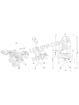 Кресло Cactus CS-CHR-130-M черный, экокожа, подголовник