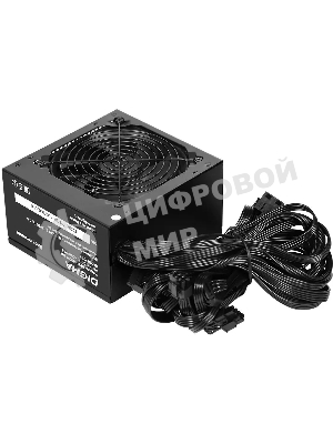 Блок питания Digma DPSU-400W-WH, 400 Вт, 80 PLUS белый, 120 мм, черный