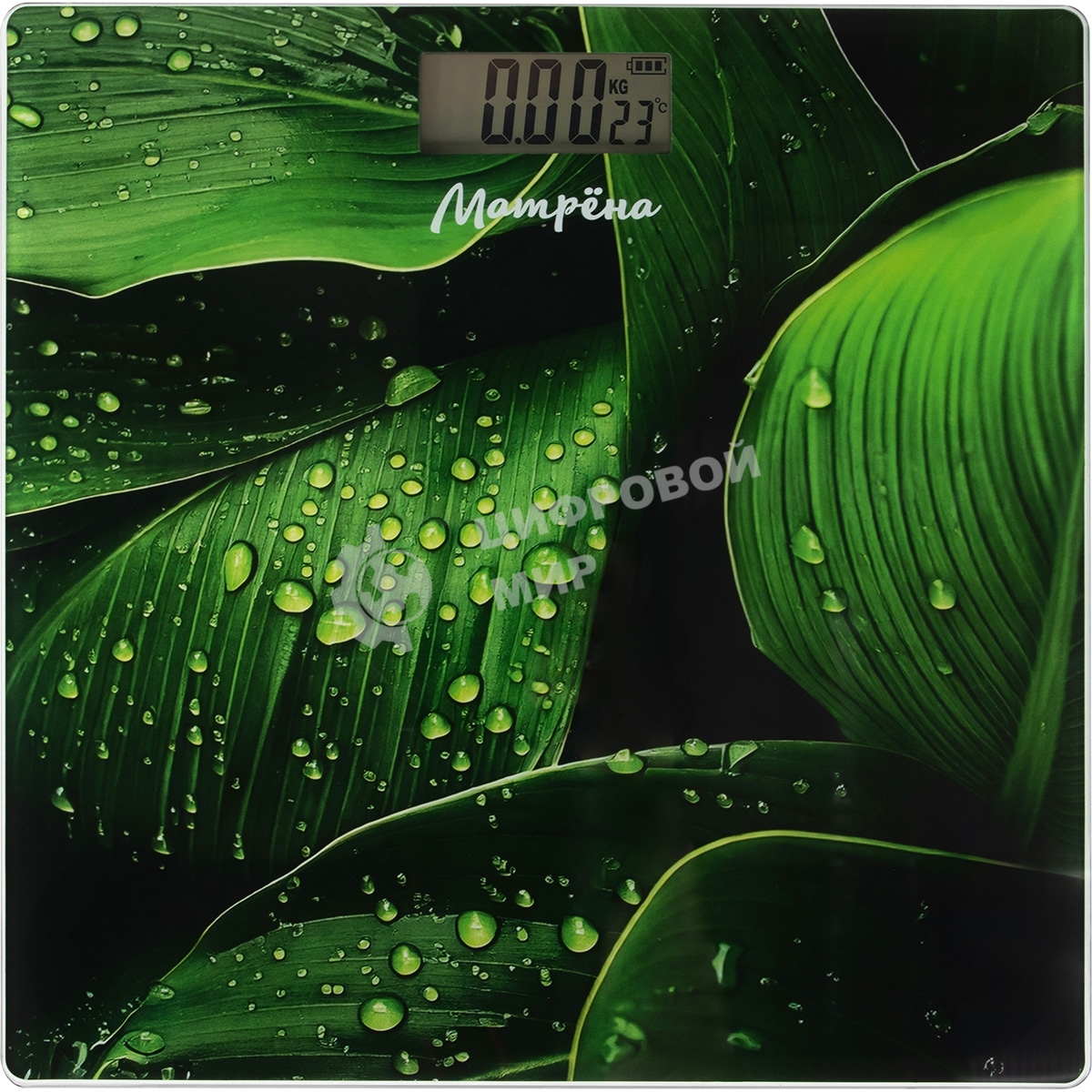 Весы напольные электронные МАТРЁНА MA-032A (стеклянная поверхность, 150 кг) (110016)