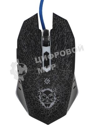 Мышь проводная Defender Shock GM-110L черный, 3200 dpi, USB, кнопки - 6