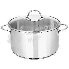 Кастрюля из нержавеющей стали APPETITE SH05273 pretty 2,7 л, стеклянная крышка с ободком и пароотводом, диаметр 18 см.