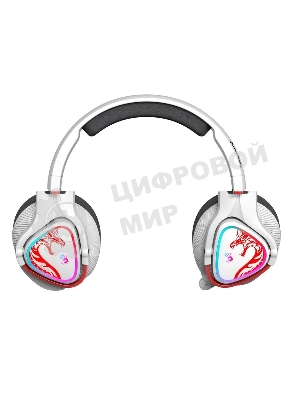 Гарнитура Bloody MR720 Naraka белый, беспроводная + проводная, радиоканал/Bluetooth/mini jack 3.5 мм, до 44 ч, подсветка