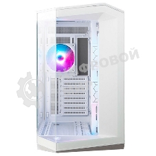 Компьютерный корпус MSI MAG Pano 100R PZ WHITE, Mid Tower, ATX, 2xUSB 3.2 Gen 1, 1xUSB 3.2 Gen2 Type-C, 3x120мм ARGb Reverse Blade Fan, 1x120мм ARGb Fan, ARGb+PWM Control Board,Tempered Glass Window, Brown Box