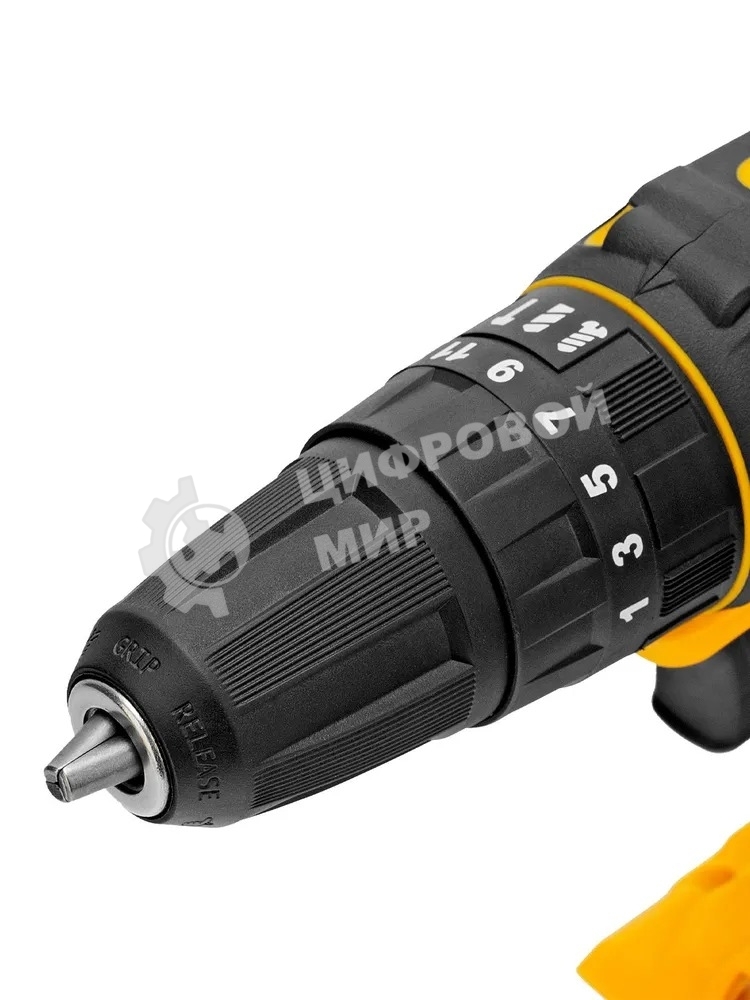 Дрель-шуруповерт Denzel CID-18-0, Аккумуляторная, 18В, Без АКБ и ЗУ, Ударная, Кейс