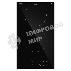 Электрическая варочная поверхность HOMSair HV32DBK, 2 конфорки, стеклокерамика, 2400 Вт