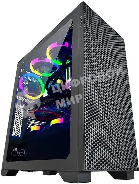 Компьютерный корпус Azza Hive черный без БП ATX 8x120мм 5x140мм 2xUSB 2.0 1xUSB 3.0 audio bott PSU