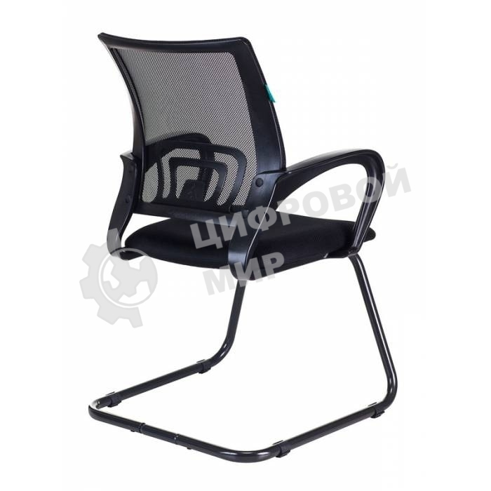 Кресло компьютерное Бюрократ CH-695N-AV/B/TW-11 на полозьях черный TW-01, сиденье черный TW-11