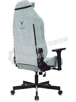 Кресло игровое Бюрократ Knight N1 Fabric серо-голубой Light-28 с подголов. крестовина металл