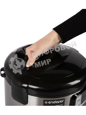 Мультиварка Endever Vita-95, мощность 1000 Вт, черный/стальной, емкость 5л, 45 авторежимов работы, книга рецептов