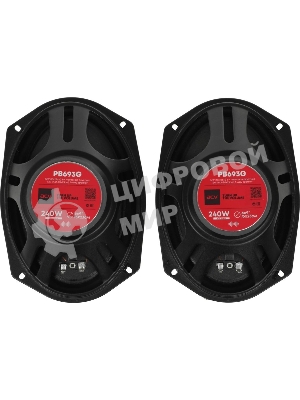 Колонки автомобильные ACV PB-693G 240Вт 88дБ 4Ом 16x23см (6x9дюйм) (ком.:2кол.) коаксиальные трехполосные