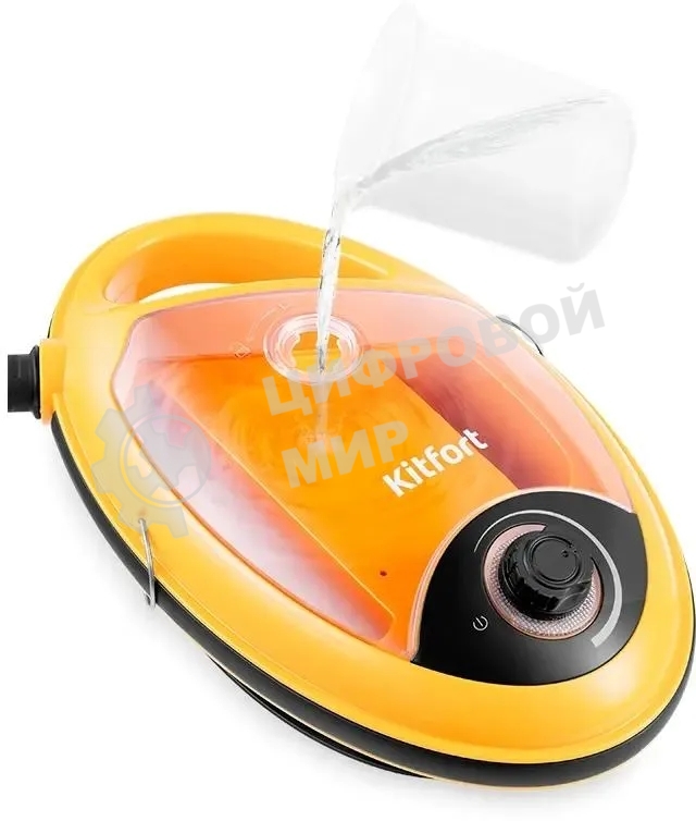 Пароочиститель ручной Kitfort КТ-9158-1 1300Вт желтый/черный