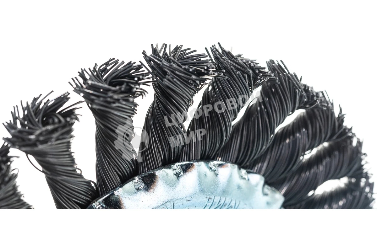 Кордщетка STAYER 35120-125 дисковая для УШМ плетенные пучки проволоки 0.5мм 125мм/22мм