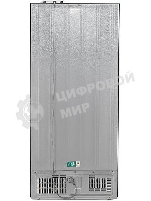 Холодильник Hyundai CM55043F черный стекло трехкамерный, 354/186, морозилка снизу, No Frost, Side by Side