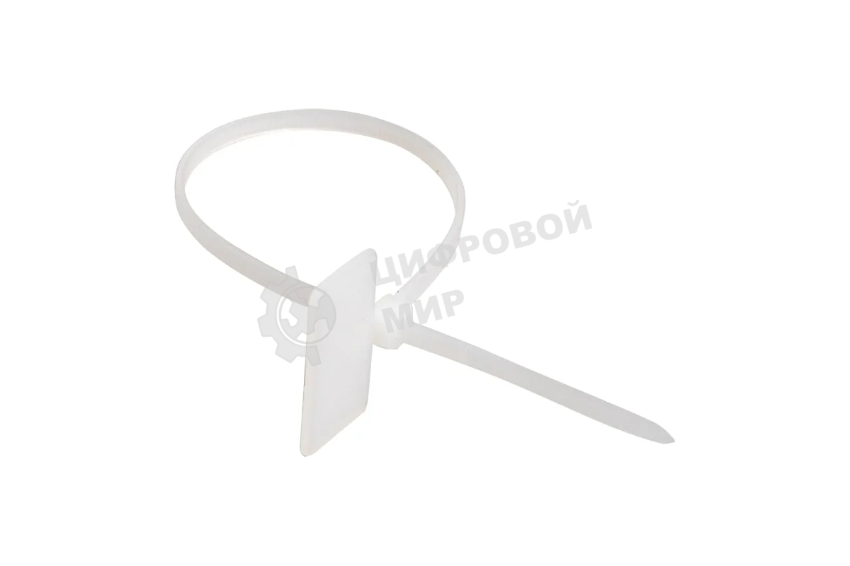 Хомут кабельный ИЭК UHH61-3-200-100 ХП1 3х200 белый с таб. 25х15 (уп. 100 шт)