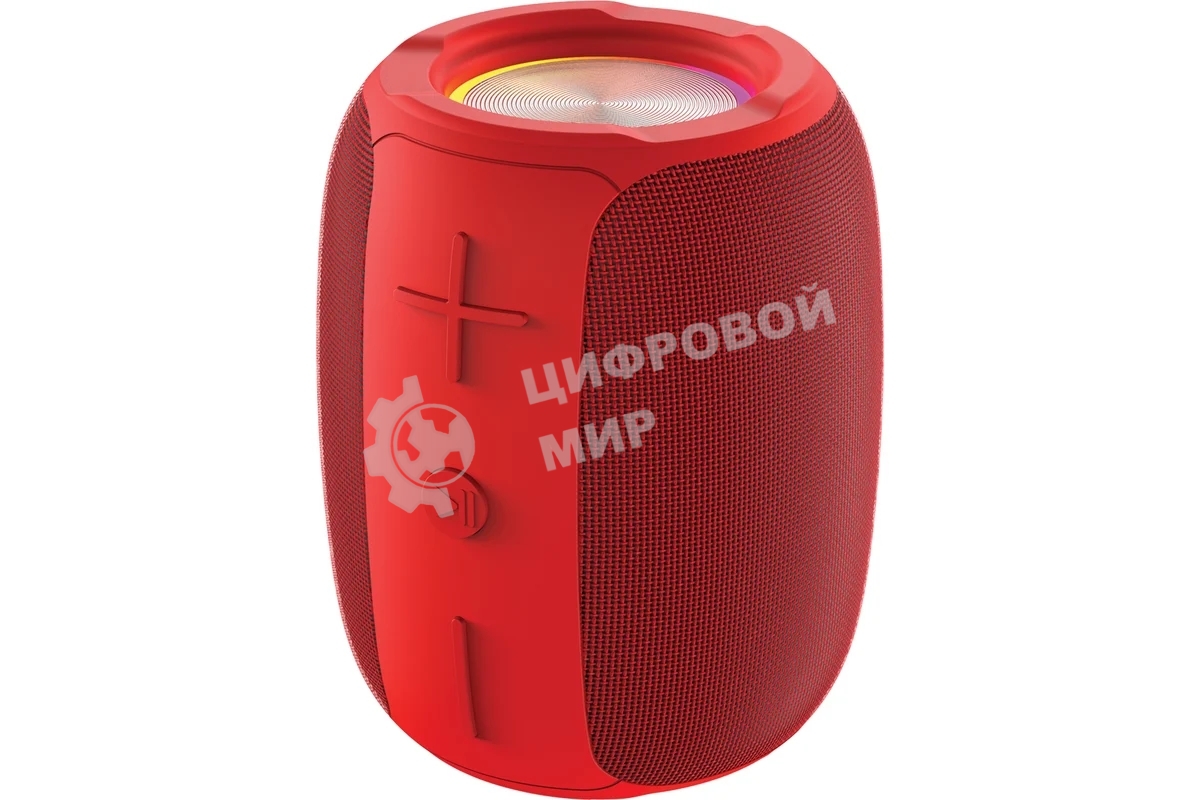 Колонка беспроводная QUMO BatteryBeats BT5.0 5Вт IP64 FM SD USB AUX подсветка 1500мА·ч красный