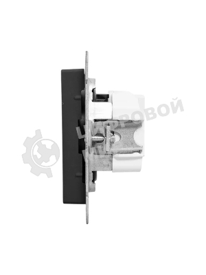 Розетка EKF UP1-SOB-100 СП Эпика 16А без заземл. без шторок механизм черный