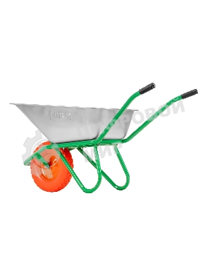 Тачка садово-строительная Palisad с PU колесом, грузоподъемность 180 кг, объем 120 л