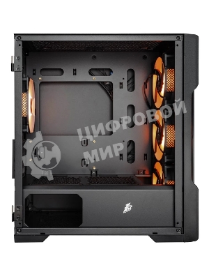 Компьютерный корпус 1STPLAYER TRILOBITE T3 ARGb черный mATX 4x120мм ARGb fans T3-BK-4F7