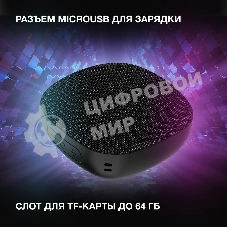 Колонка портатитвная Hyundai H-PS1010 черный 5W 1.0 BT 10м 1200mAh
