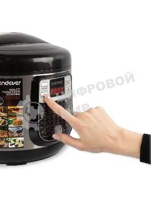 Мультиварка Endever Vita-95, мощность 1000 Вт, черный/стальной, емкость 5л, 45 авторежимов работы, книга рецептов