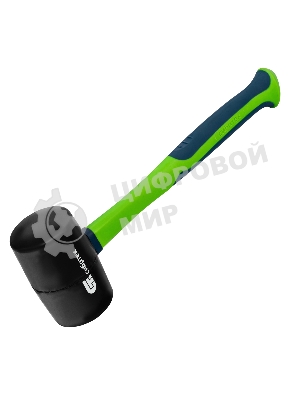 Киянка резиновая Сибртех 680 г, черная резина, фибергласовая рукоятка