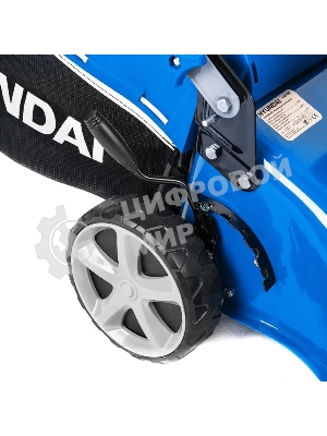 Бензиновая газонокосилка HYUNDAI L 4310S двигатель HYUNDAI ICV150,4-х такт, 3,5 л.с./149 см3, 43 см, 225-75 мм, 32 кг