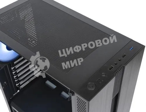 Компьютерный корпус ATX Eurocase A31 ARGB черный без БП закаленное стекло USB 3.0